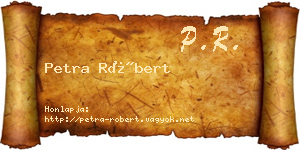 Petra Róbert névjegykártya
