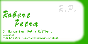 robert petra business card